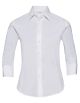 Russell Ladies' 3/4 Sleeve Easy Care Fitted Shirt Wit